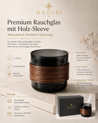 NASORI DUO – Personalisierbares Rauchglas-Set mit Holz-Sleeves